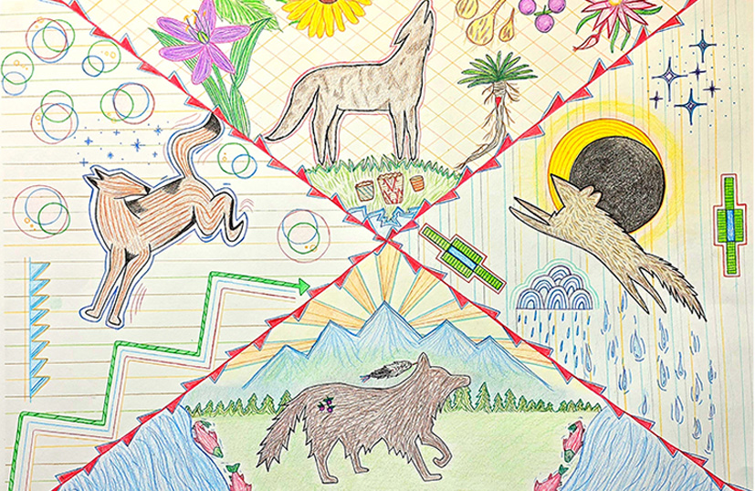 Coyote? by Diné Warriors-Pistolbullet of Salish Kootenai College