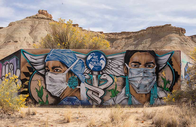 We Will Survive by Ivan Lee (Navajo). Photo by Kayla Jackson of Diné College